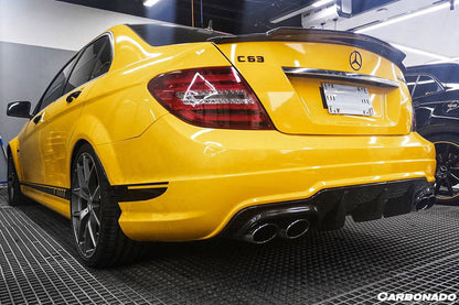 2008-2013 Mercedes Benz W204 Sedan C Class C63 AMG C74 Style Carbon Fiber Spoiler - Carbonado Aero