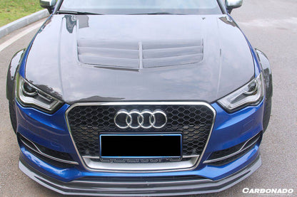 2013-2016 Audi S3 A3 Sline Sedan BKSS Style Carbon Fiber Front Lip - Carbonado Aero
