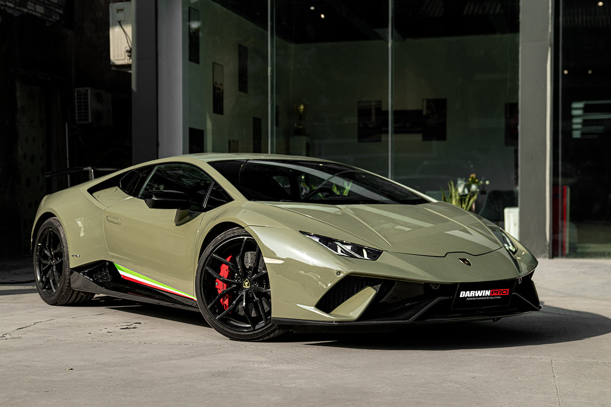 2015-2020 Lamborghini Huracan LP610/LP580/EVO Performante Style Partial Carbon Front Bumper - DarwinPRO Aerodynamics