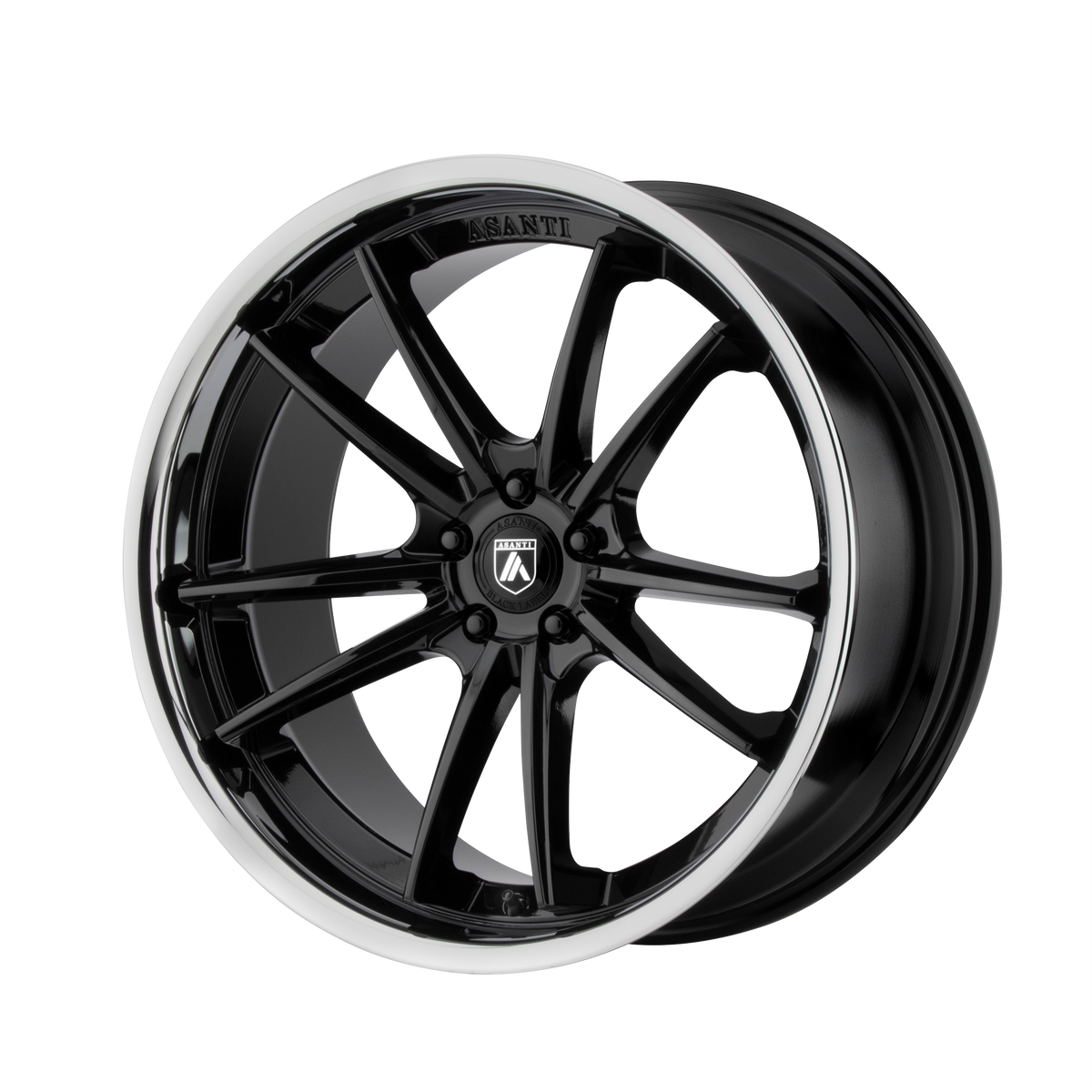 Asanti Abl-23 Sigma – 20x9 5x112 Gloss Black W/ Chrome Lip (Square Set of 4)