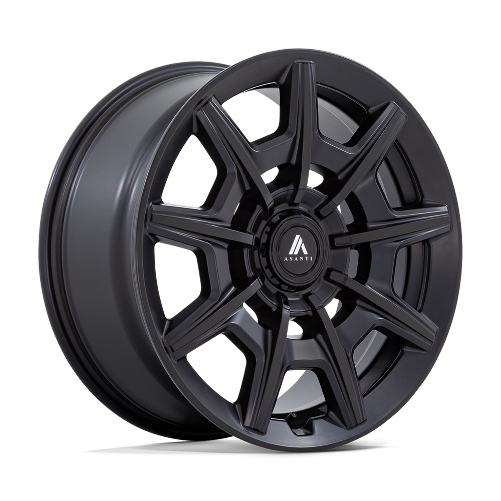 Asanti AB041 Esquire – 22x9 5x112 / 5x120 Satin Black Gloss Black Face (Square Set of 4)