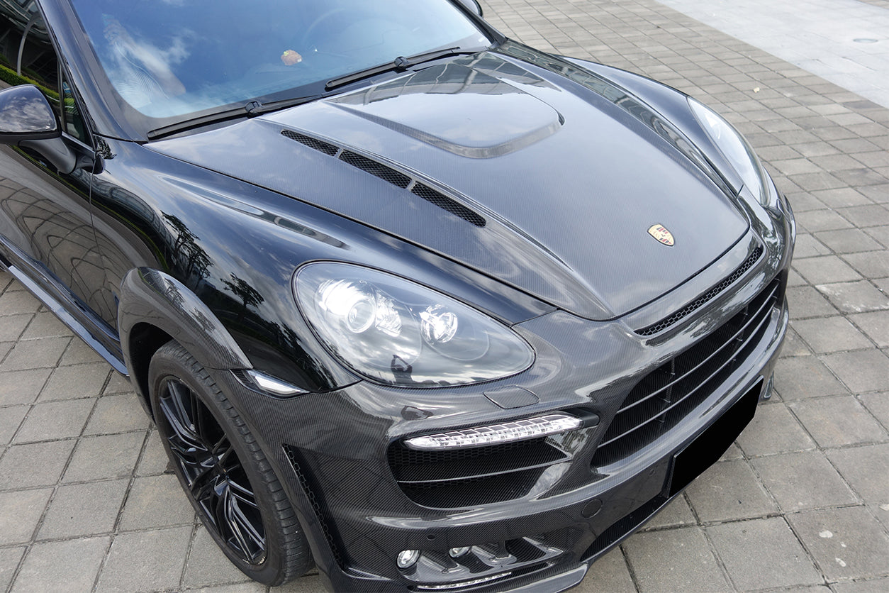 2011-2017 porsche Cayenne 958 HM Style Carbon Fiber Hood - Carbonado