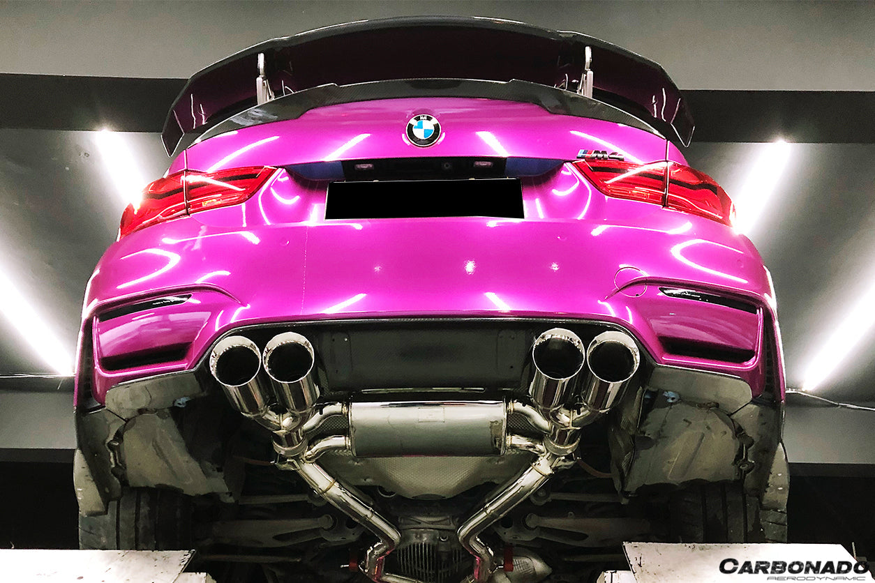 2014-2020 BMW M3 F80 & M4 F82 SM Style Carbon Fiber Rear Caps - Carbonado