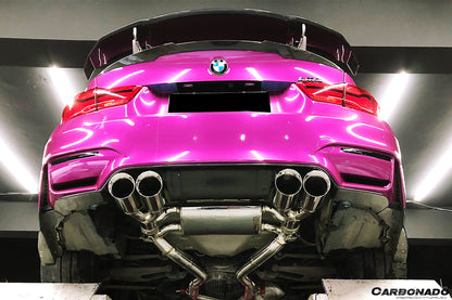 2014-2020 BMW M3 F80 & M4 F82 SM Style Carbon Fiber Rear Caps - Carbonado