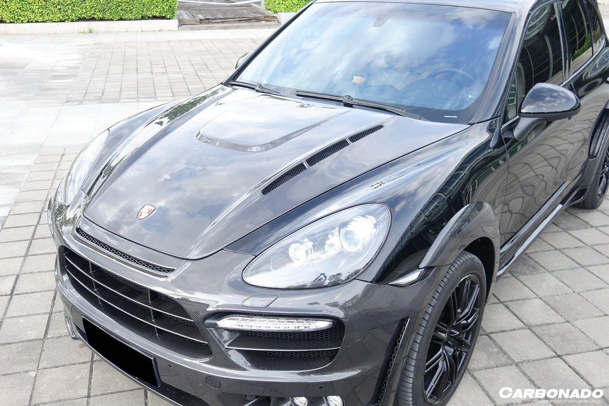 2011-2017 porsche Cayenne 958 HM Style Carbon Fiber Hood - Carbonado