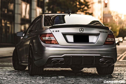 2012-2014 Mercedes Benz W204 C63 AMG RZ Style Carbon Fiber Rear Lip - Carbonado