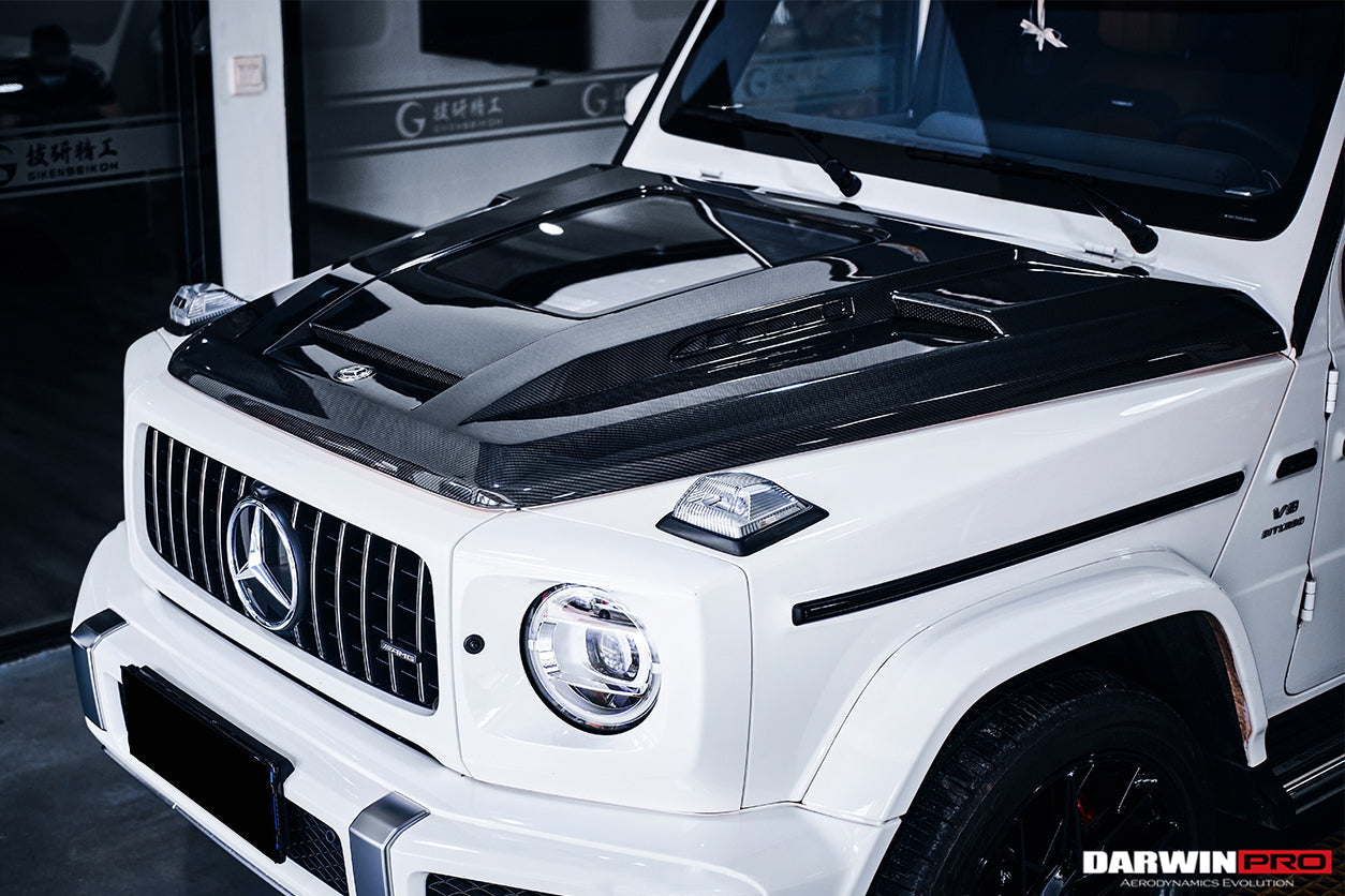 2019-2023 Mercedes Benz W464 G-Class G Wagon G500/G550/G63AMG IMP Performance Partial Carbon Fiber Hood - DarwinPRO Aerodynamics