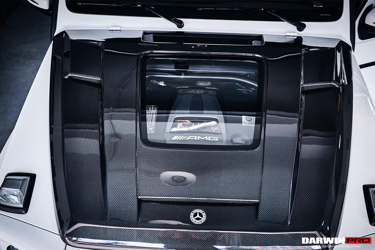 2019-2023 Mercedes Benz W464 G-Class G Wagon G500/G550/G63AMG IMP Performance Partial Carbon Fiber Hood - DarwinPRO Aerodynamics