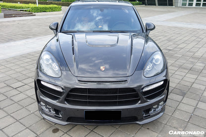 2011-2017 porsche Cayenne 958 HM Style Carbon Fiber Hood - Carbonado