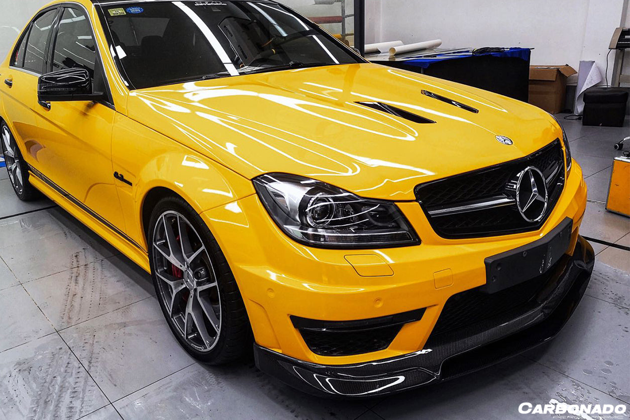 2012-2014 Mercedes Benz W204 C63 AMG RZ Style Carbon Fiber Front Lip - Carbonado