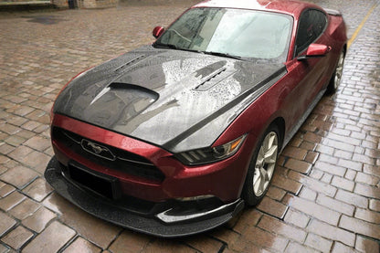 2014-2017 Ford Mustang  GT/V6 TRU Style Carbon Fiber Hood - Carbonado