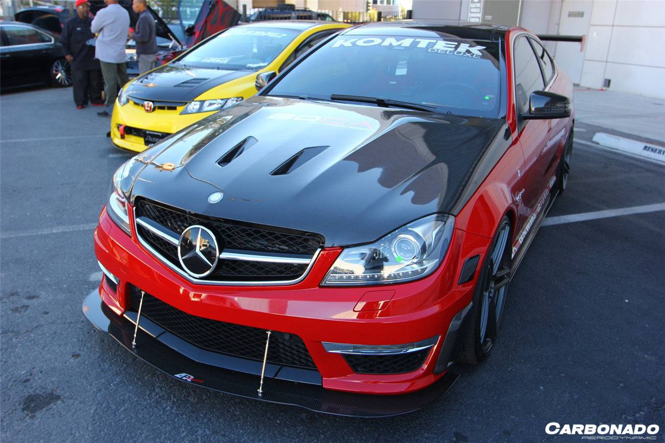 2012-2014 Mercedes Benz W204 C63 AMG BK Style hood - Carbonado