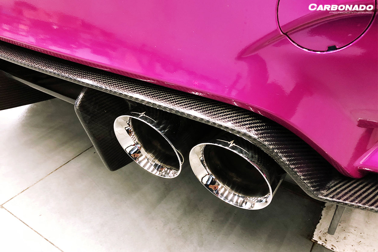 2014-2020 BMW M3 F80 & M4 F82 SM Style Carbon Fiber Rear Lip - Carbonado