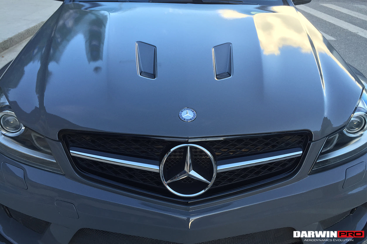 2012-2014 Mercedes Benz W204 C Class BKSS Style Hood (Not Fit AMG) - DarwinPRO Aerodynamics