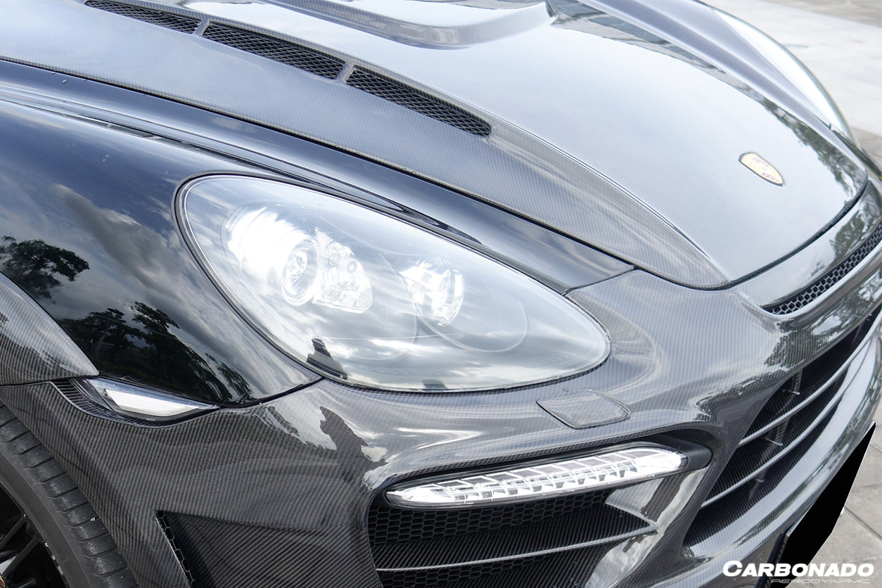 2011-2017 porsche Cayenne 958 HM Style Carbon Fiber Hood - Carbonado