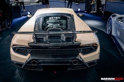 2015-2020 Lamborghini Huracan LP610/LP580 Performante Style Carbon Trunk Spoiler and Engine Hood - DarwinPRO Aerodynamics