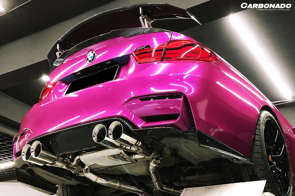 2014-2020 BMW M3 F80 & M4 F82 SM Style Carbon Fiber Rear Lip - Carbonado