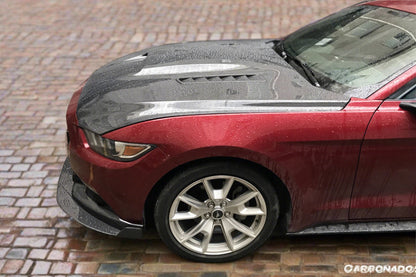 2014-2017 Ford Mustang  GT/V6 TRU Style Carbon Fiber Hood - Carbonado