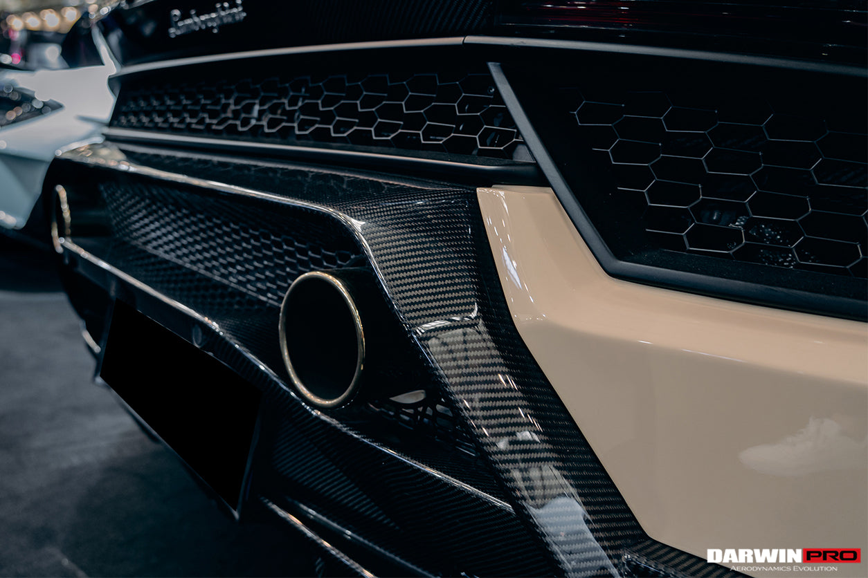 2015-2020 Lamborghini Huracan LP610/LP580 Performante Style Partial Carbon Rear Bumper - DarwinPRO Aerodynamics