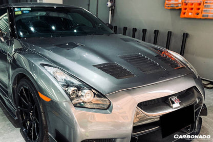 2008-2016 Nissan GTR R35 CBA DBA TP Style Carbon Fiber Hood - Carbonado Aero