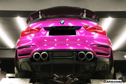 2014-2020 BMW M3 F80 & M4 F82 SM Style Carbon Fiber Rear Caps - Carbonado