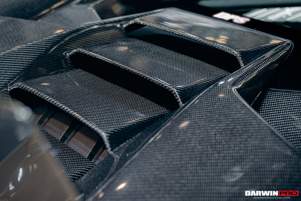 2015-2020 Lamborghini Huracan LP610/LP580 Performante Style Carbon Trunk Spoiler and Engine Hood - DarwinPRO Aerodynamics