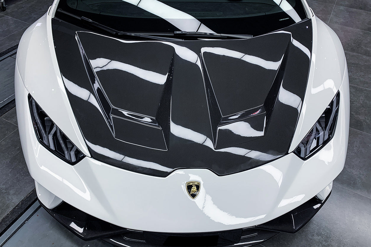 2015-2021 Lamborghini Huracan LP610/LP580/EVO BKSS Style Carbon Fiber Hood - DarwinPRO Aerodynamics