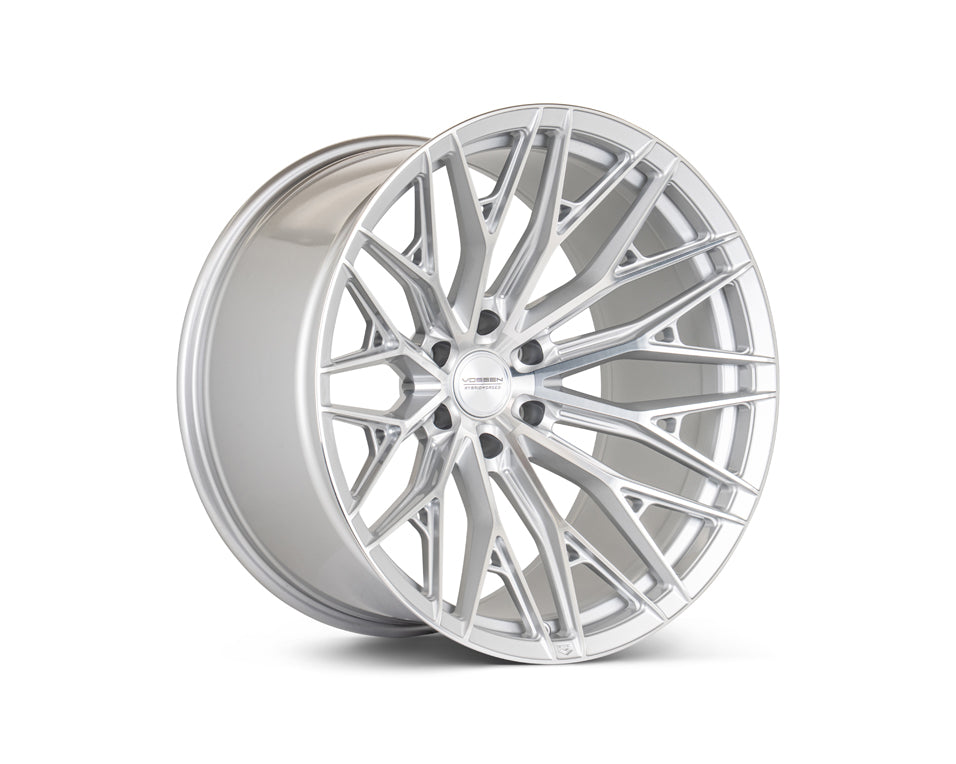 Vossen HFX6 Silver Polished wheel — complete wheel view