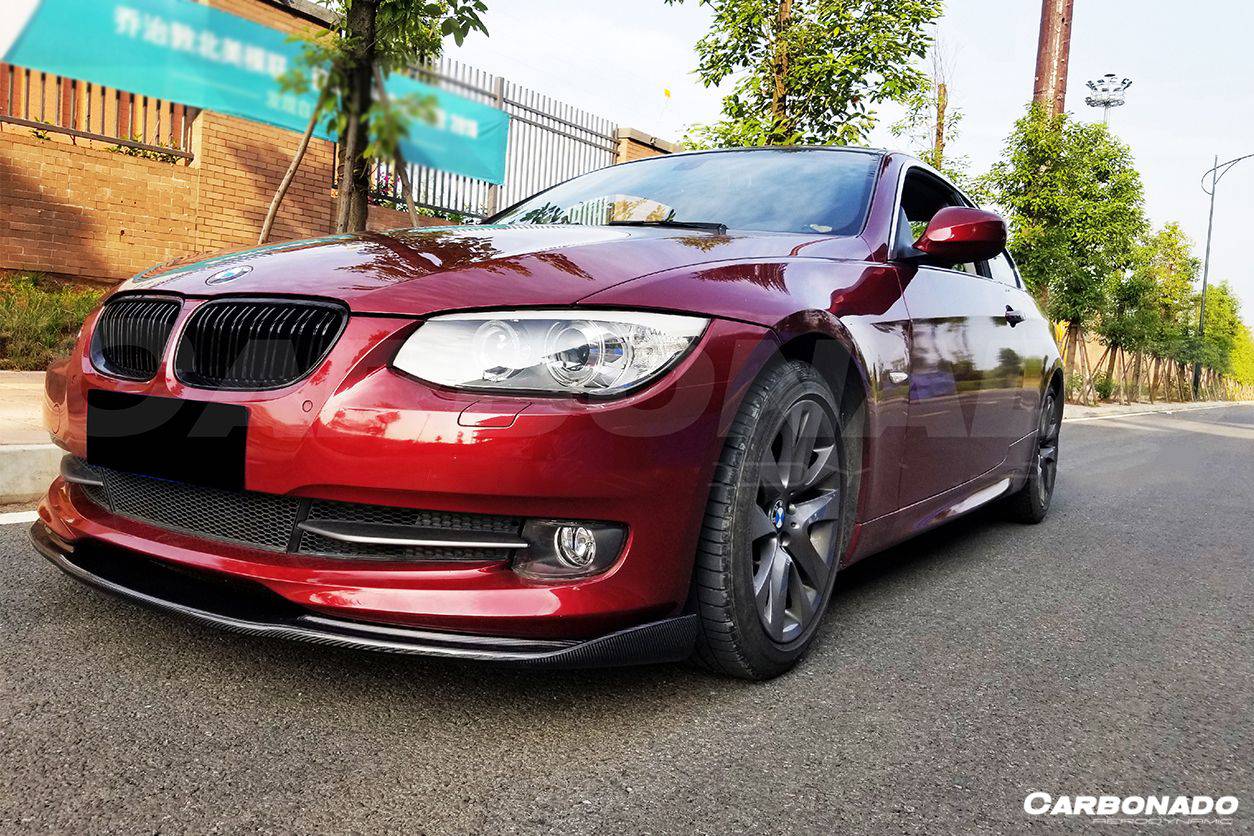 2008-2012 BMW 3 Series E93 HM Style Carbon Fiber Front Lip - Carbonado