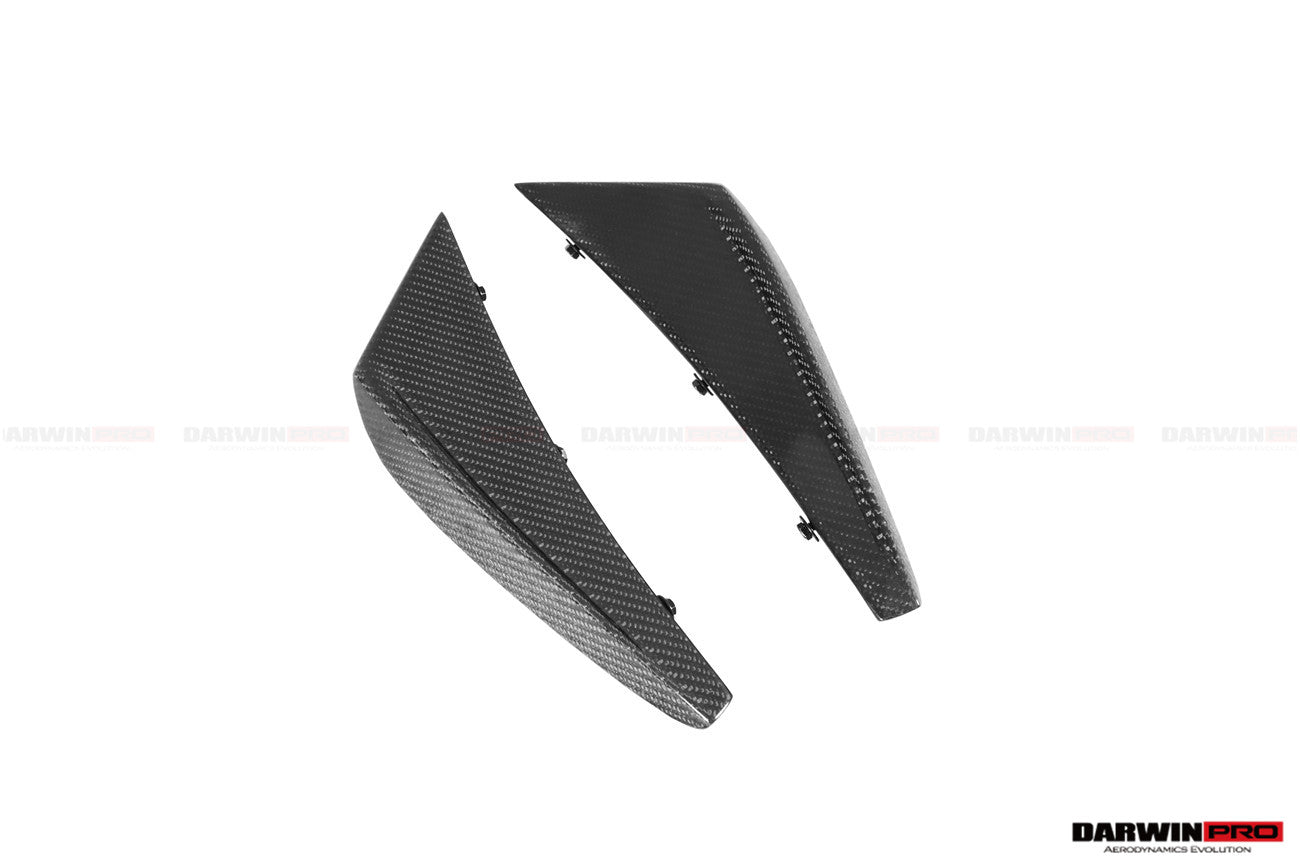 2019-2022 Lamborghini Huracan EVO 4WD ONLY BKSS Style Carbon Front Bumper Canards - DarwinPRO Aerodynamics
