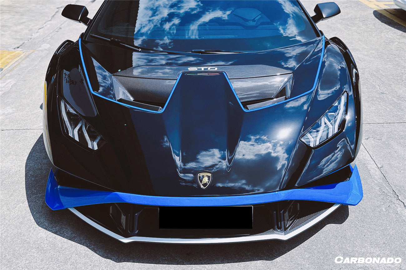 2021-UP Lamborghini Huracan STO Dry Carbon Fiber Down-Front Lip - Carbonado