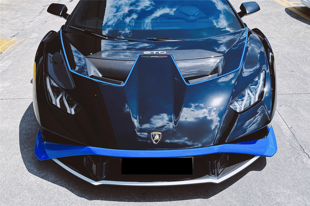 2021-UP Lamborghini Huracan STO Dry Carbon Fiber Hood Vents - Carbonado