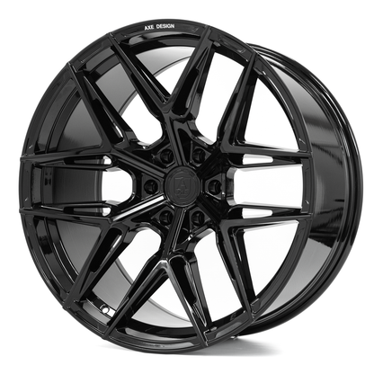 AXE WHEELS HYPE GLOSS BLACK 22x10 ET-19 6x135 (Square Set of 4)