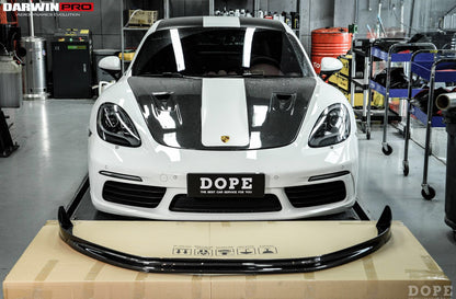 2016-2023 Porsche 718 Cayman/Boxster BKSS Style Carbon Fiber Front Lip - DarwinPRO Aerodynamics