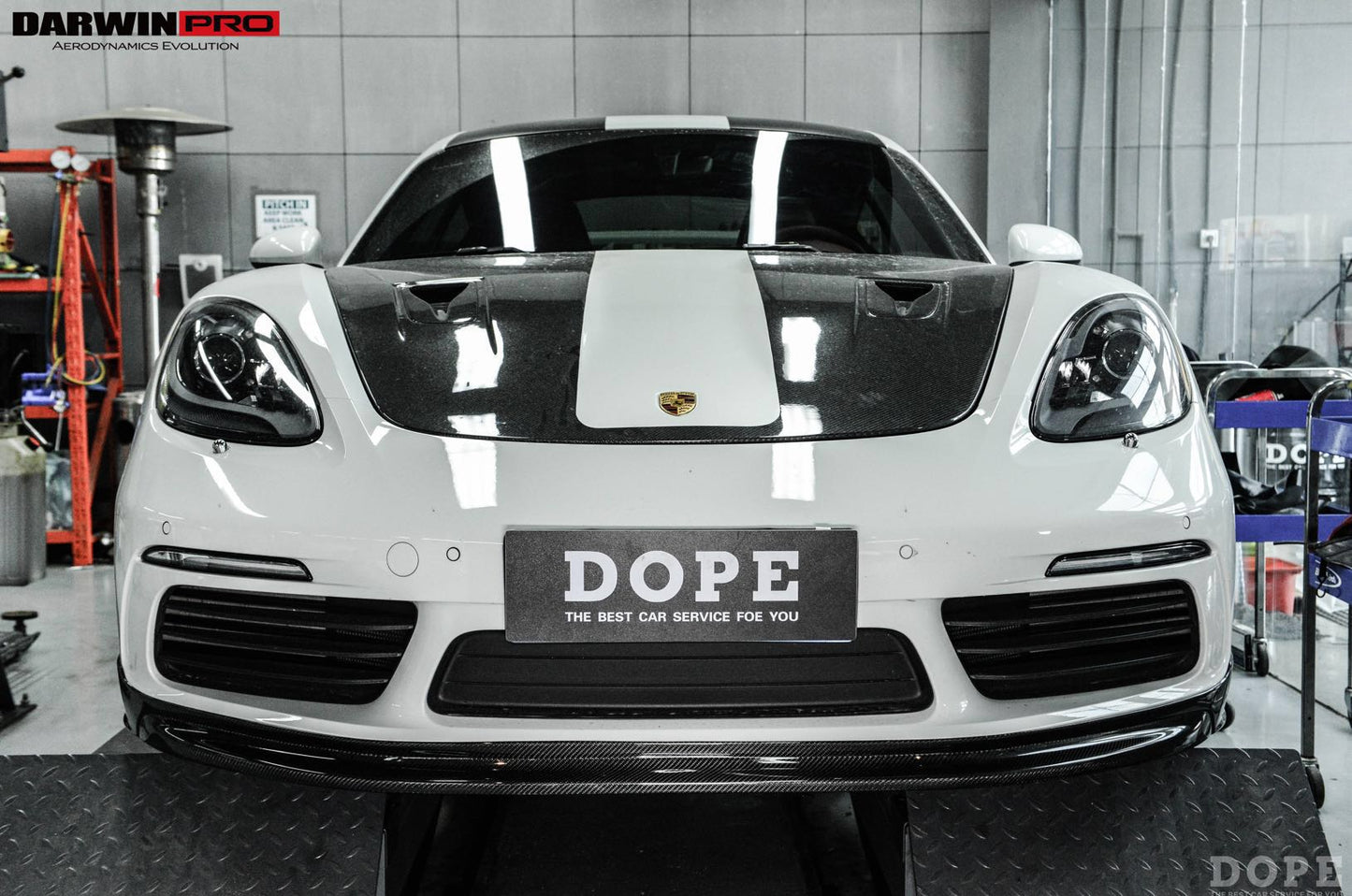 2016-2023 Porsche 718 Cayman/Boxster BKSS Style Carbon Fiber Front Lip - DarwinPRO Aerodynamics