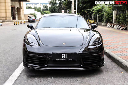 2016-2023 Porsche 718 Cayman/Boxster BKSS Style Carbon Fiber Front Lip - DarwinPRO Aerodynamics