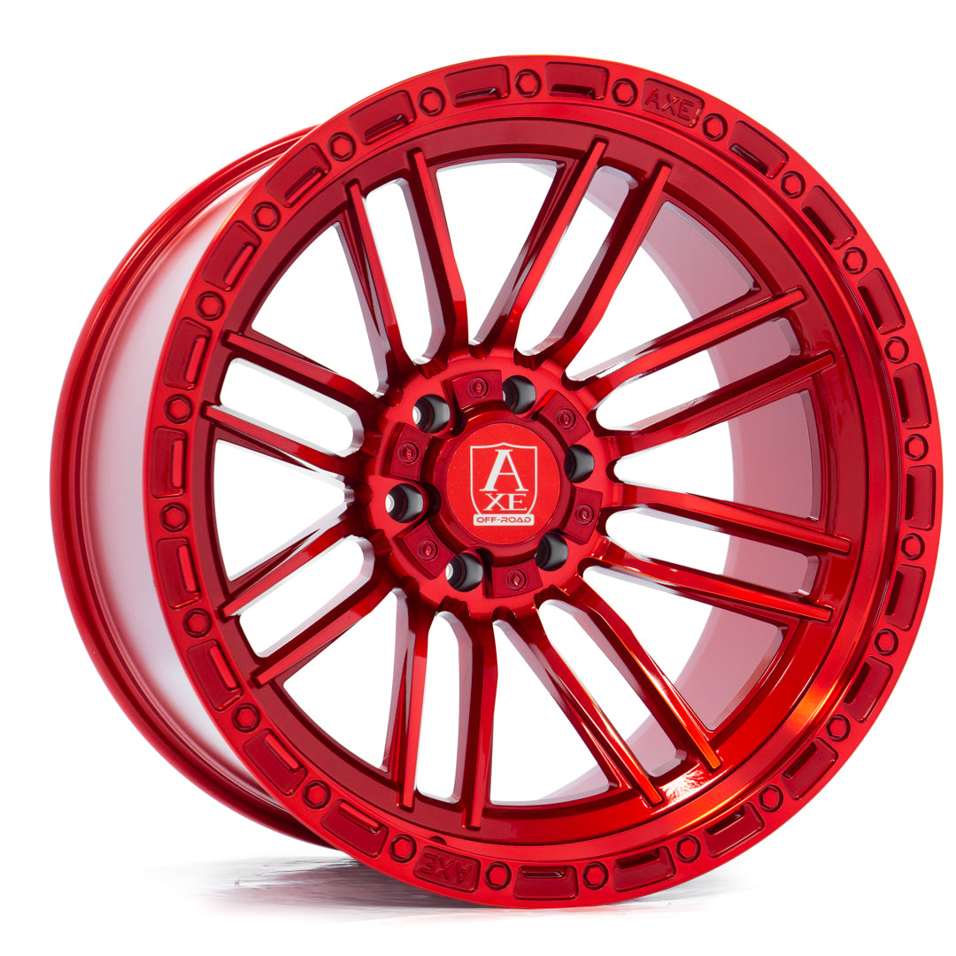 AXE WHEELS ICARUS RED 22x12 ET-44 8x165 (Square Set of 4)