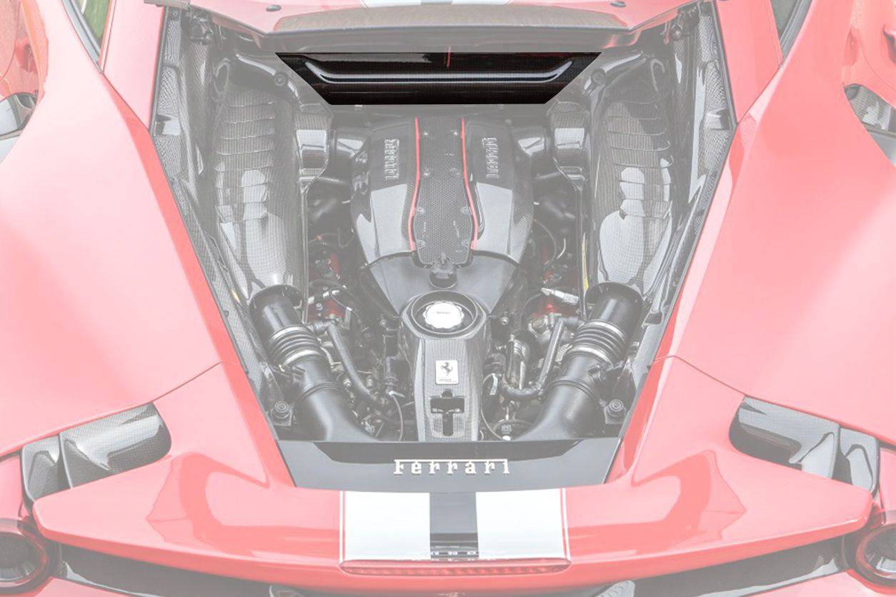 2015-2023 Ferrari 488 GTB & 488 PISTA & F8 Dry Carbon Fiber Inner Underscreen panel Replacemnt - Carbonado