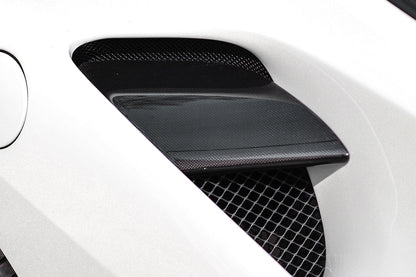 2015-2020 Ferrari 488 GTB & Spider Dry Carbon Fiber Side Air Intake Fins - DarwinPRO Aerodynamics