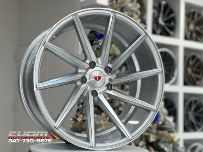 E013 Silver Machined Face 20x8.5 ET35 5.100 - Square Set (4 Wheels)