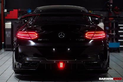 2015-2018 Mercedes Benz C-Class Coupe IMP Performance Partial Carbon Fiber Rear Bumper - DarwinPRO Aerodynamics