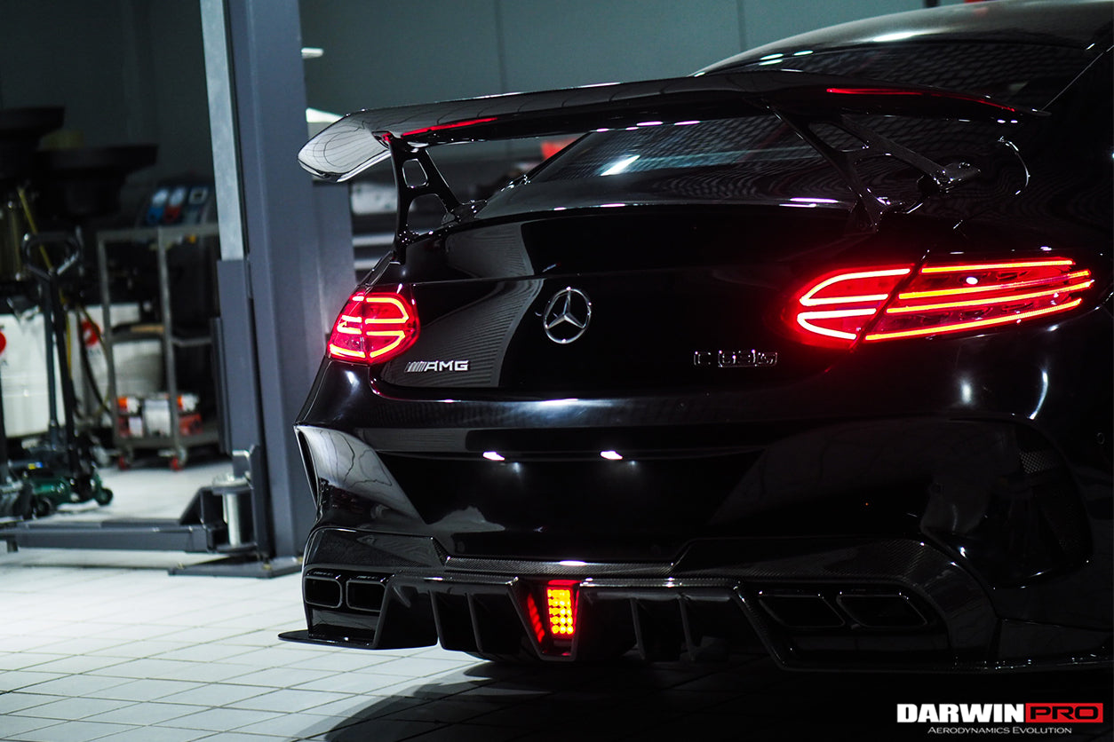 2015-2018 Mercedes Benz C-Class Coupe IMP Performance Partial Carbon Fiber Rear Bumper - DarwinPRO Aerodynamics