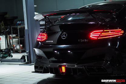 2015-2018 Mercedes Benz C-Class Coupe IMP Performance Partial Carbon Fiber Rear Bumper - DarwinPRO Aerodynamics