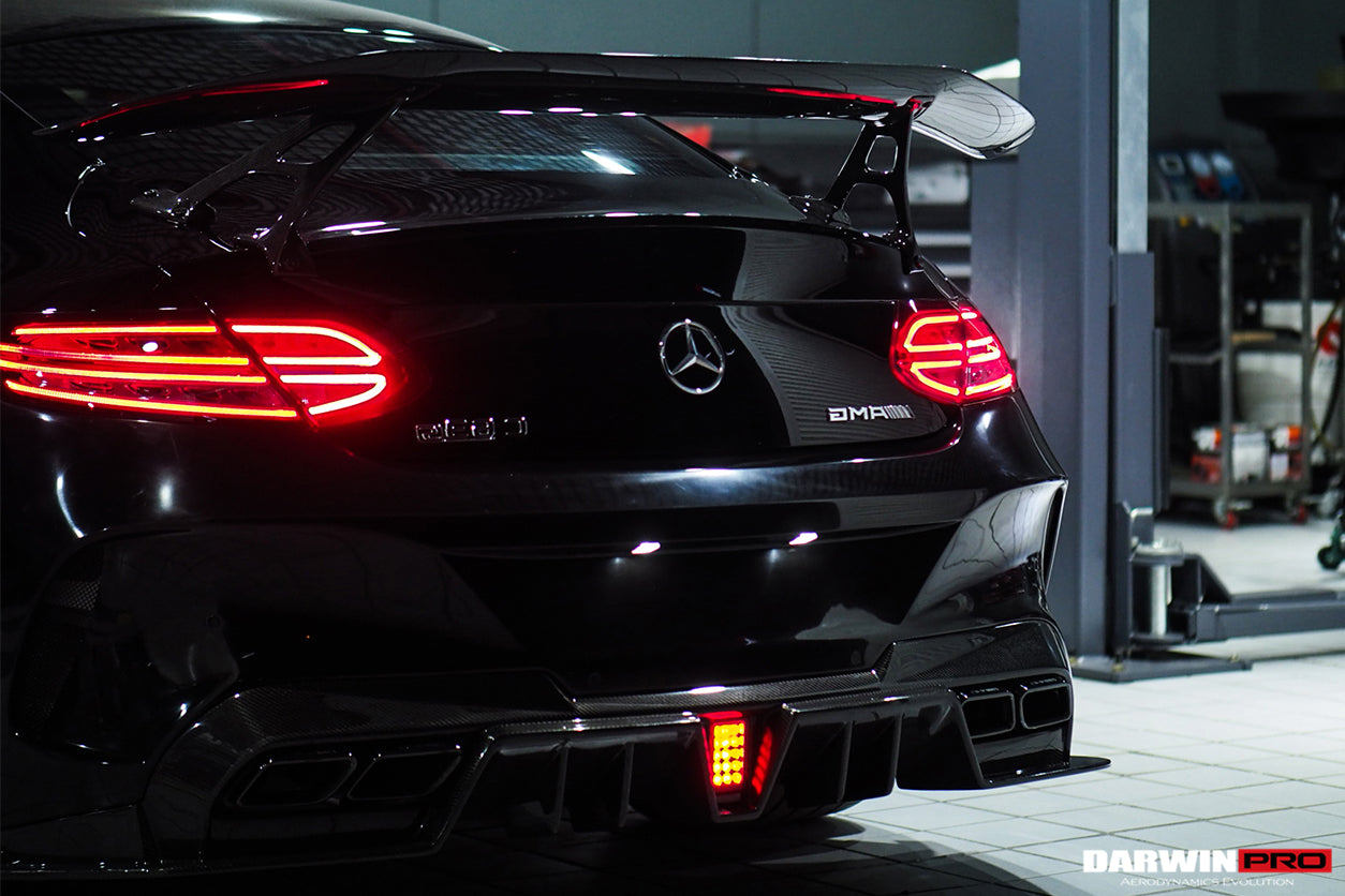 2015-2018 Mercedes Benz C-Class Coupe IMP Performance Partial Carbon Fiber Rear Bumper - DarwinPRO Aerodynamics
