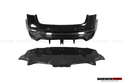 2017-2020 Tesla Model 3 IMP Performance Partial Carbon Fiber Rear Bumper - DarwinPRO Aerodynamics