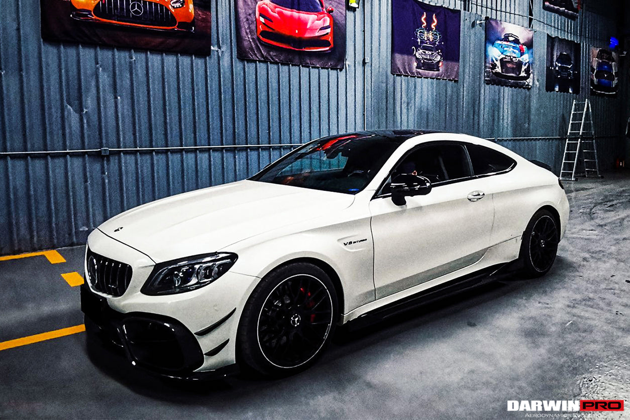 2015-2021 Mercedes Benz W205 C63/S AMG Coupe IMP Performance Partial Carbon Fiber Front Bumper - DarwinPRO Aerodynamics