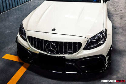 2015-2021 Mercedes Benz W205 C63/S AMG Coupe IMP Performance Partial Carbon Fiber Front Bumper - DarwinPRO Aerodynamics