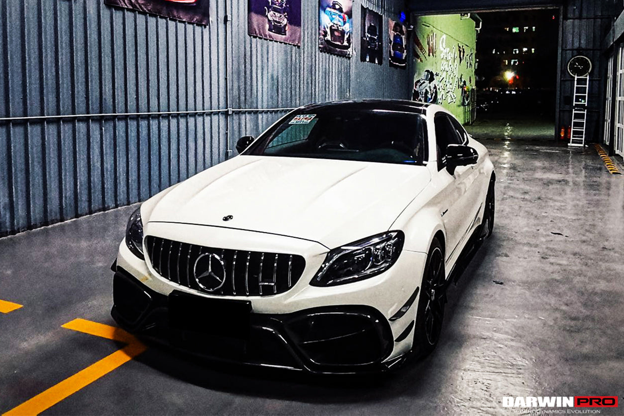 2015-2021 Mercedes Benz W205 C63/S AMG Coupe IMP Performance Partial Carbon Fiber Front Bumper - DarwinPRO Aerodynamics
