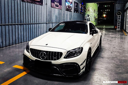 2015-2021 Mercedes Benz W205 C63/S AMG Coupe IMP Performance Partial Carbon Fiber Front Bumper - DarwinPRO Aerodynamics