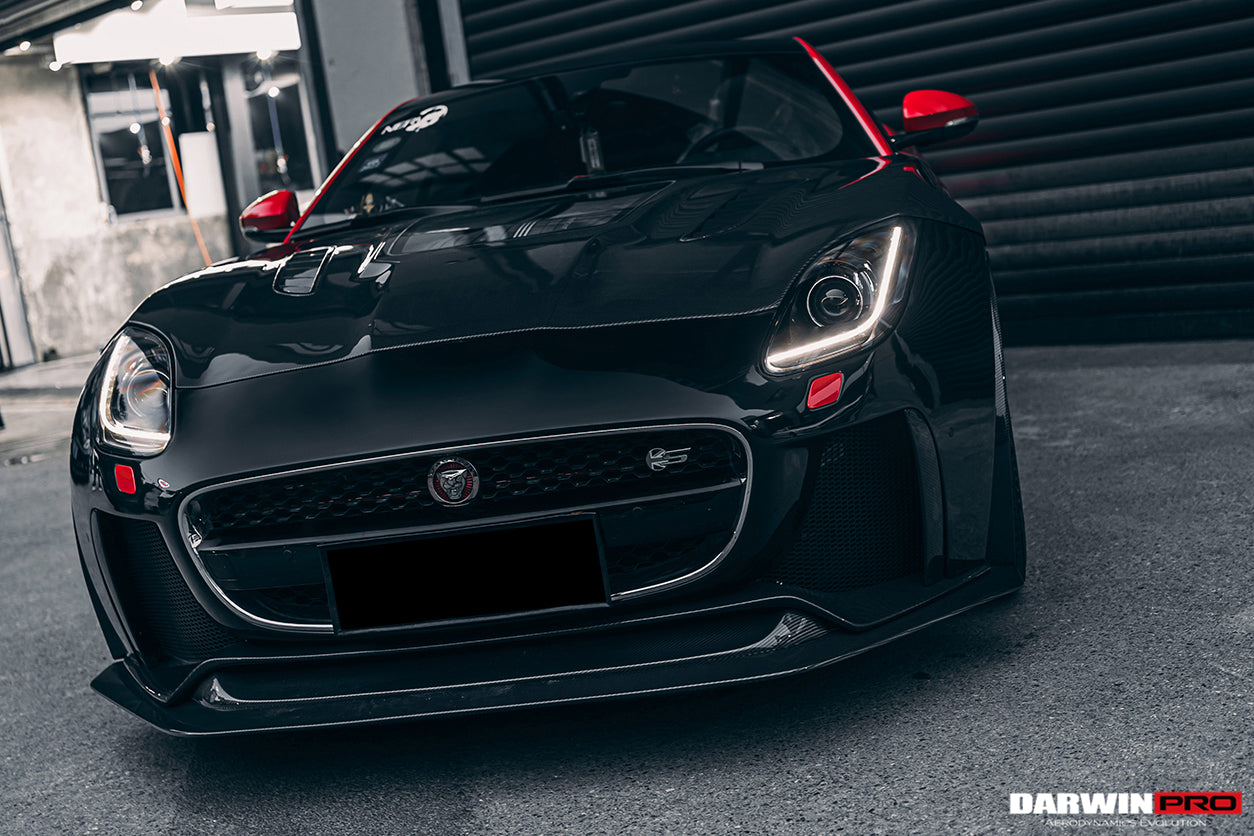 2013-2017 Jaguar F-Type Coupe/Convertible IMP Performance Partial Carbon Fiber Front Bumper w/ Lip - DarwinPRO Aerodynamics